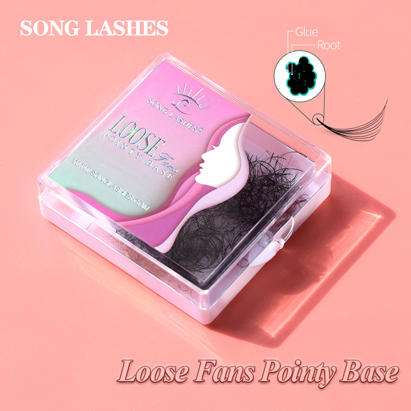 Eyelash Extension Korea - ソングまつげプロメイドファン 3D-10D07 とんがりベースルースファンシャープ薄い根韓国 PBT 素材 500