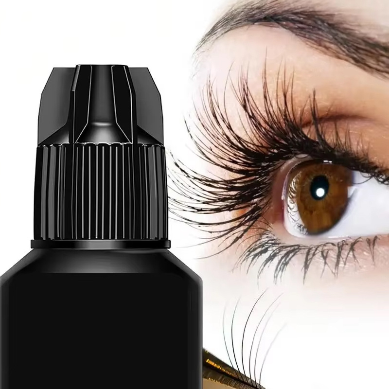 Refill Eyelash Extension - プロ用まつげ接着剤空ボトル、5面キャップまつげエクステ接着剤容器、トラベルサイズ詰め替え可能なスクエアボトル