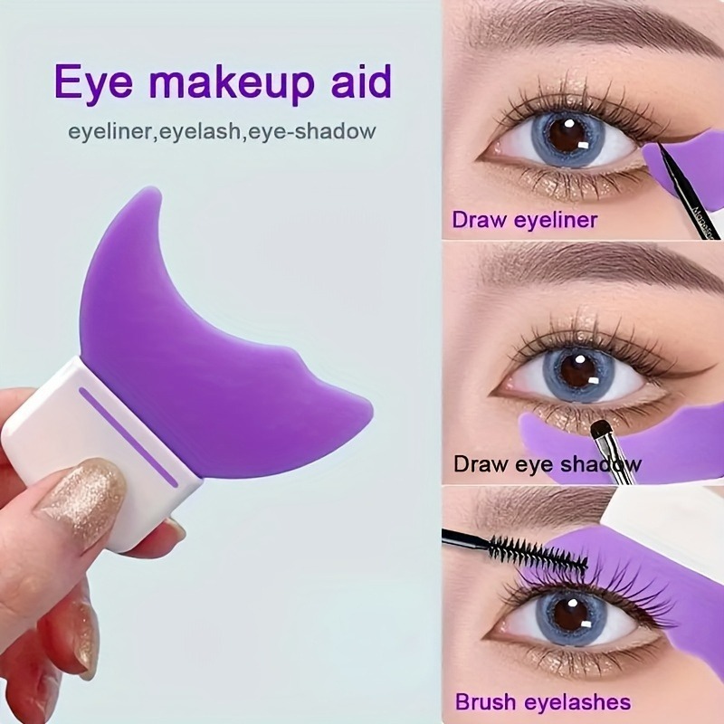 Eyelash Extension Eyeliner - 初心者向けアイメイクステンシル、アイライナーガイドとクレセントシールド付きで完璧なまつげエクステを実現