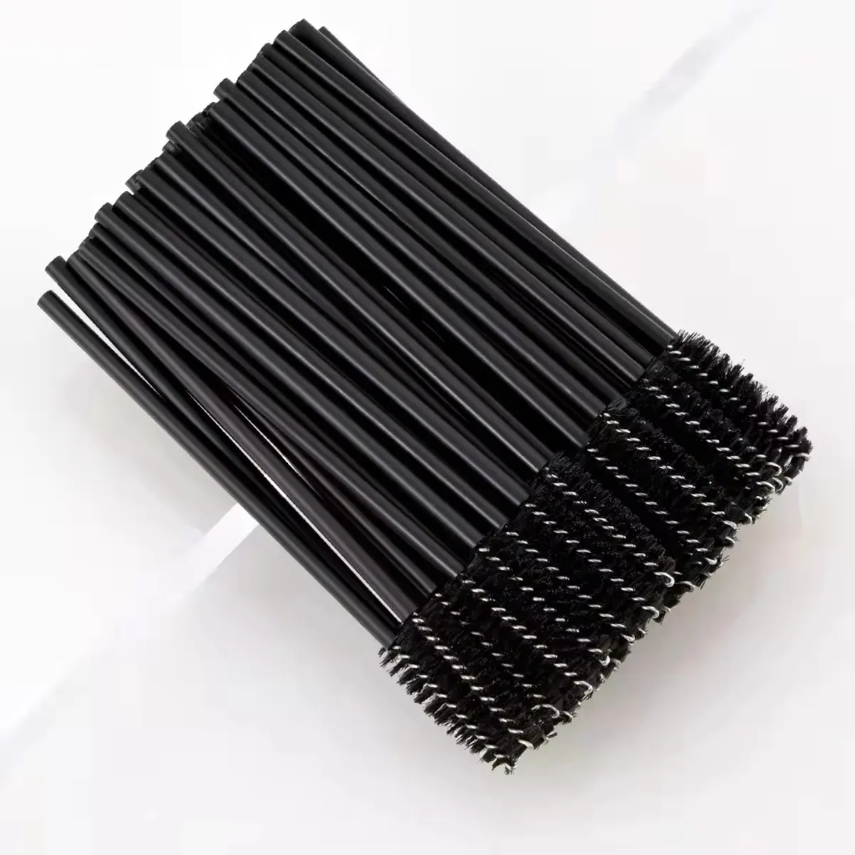 Eyelash Extension Eyeliner - 50/500 個使い捨て眉毛まつげブラシワンドまつげスプーリーアプリケーターまつげエクステンションメイクアップツール卸売