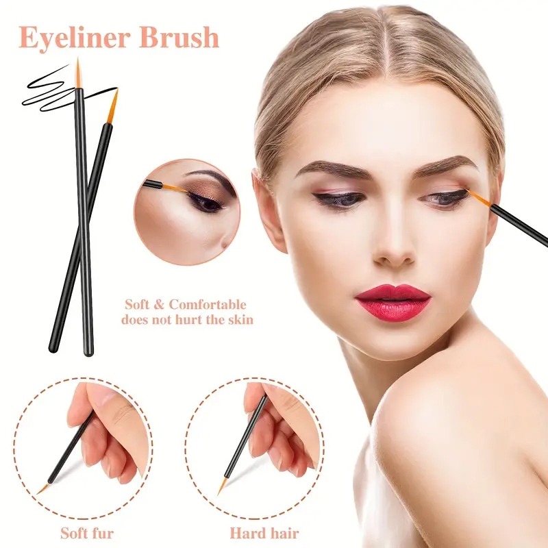 プロのメイクブラシのセット,眉毛と唇のブラシ,ヘアピン,まつ - Eyelash Extension Eyeliner のレビューと価格