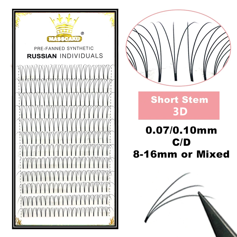 MASSCAKU 既成ロシアボリュームショートステムまつげエ - Eyelash Extension Remover At Home のレビューと価格