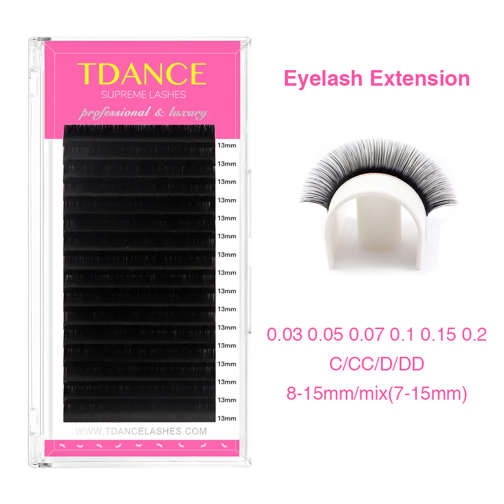 TDANCE まつげエクステンション 16 行韓国 PBT  - Eyelash Extension Korea のレビューと価格