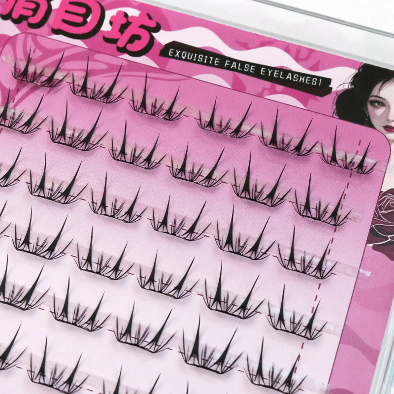 接着剤不要のセルフ接着式まつげクラスター ふわふわマンガ風韓 - Eyelash Extension Korea のレビューと価格