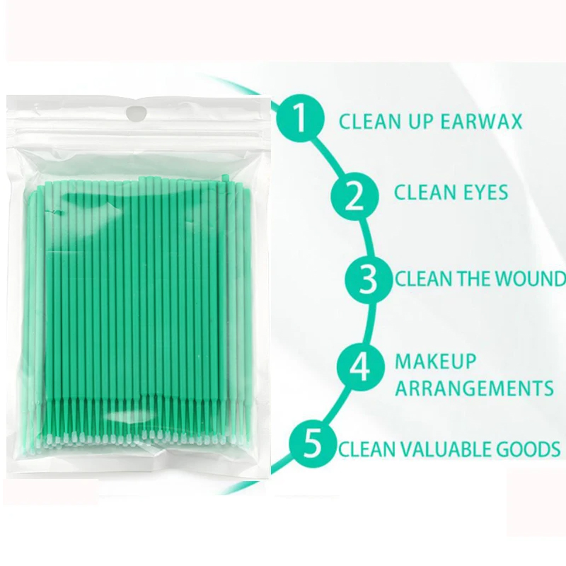 まつげエクステ用使い捨てマイクロブラシ,50個,100個,個 - Eyelash Extension Eyeliner のレビューと価格