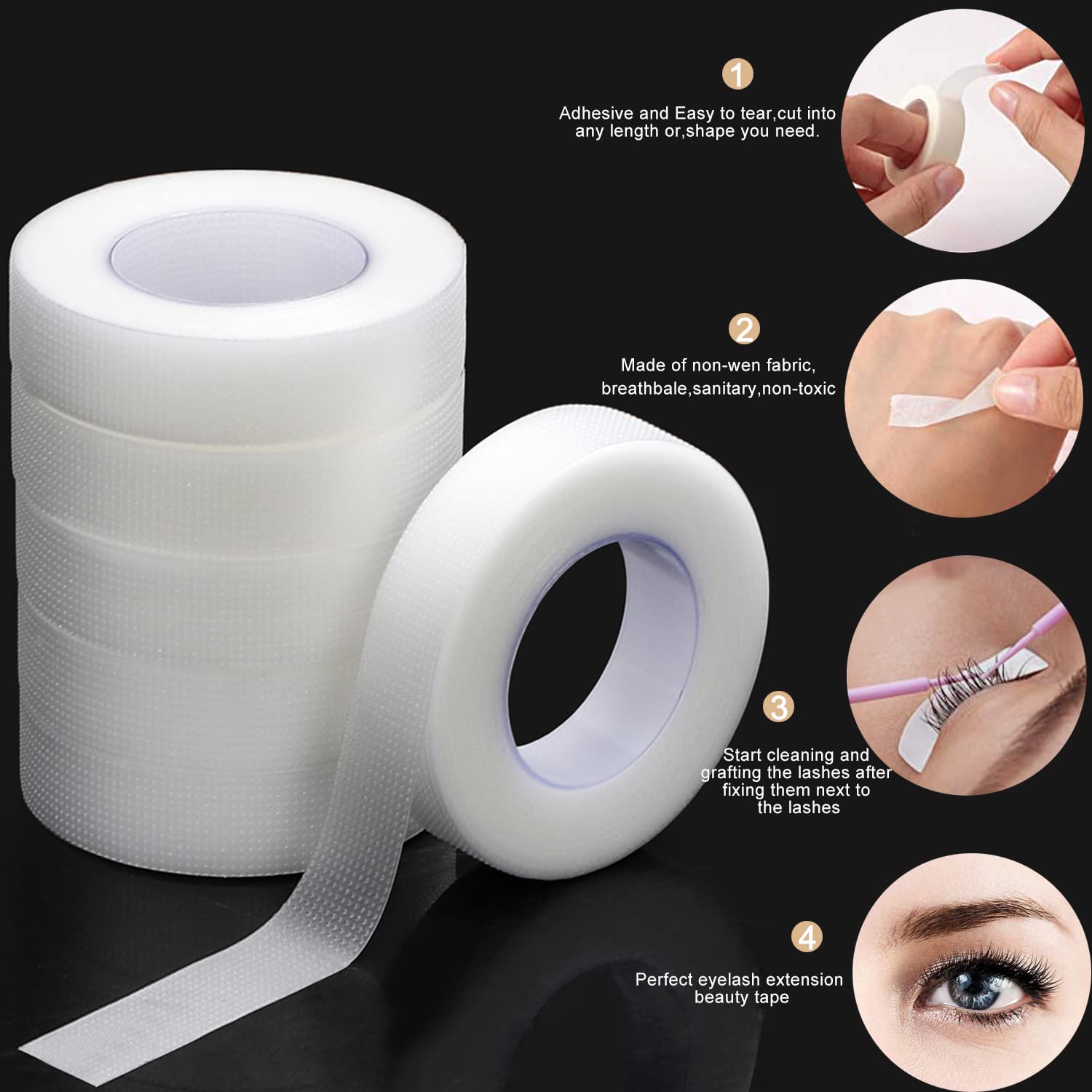 まつげテープ透明粘着生地 9 メートル/10 ヤード/ロール - Eyelash Extension Remover Gel のレビューと価格