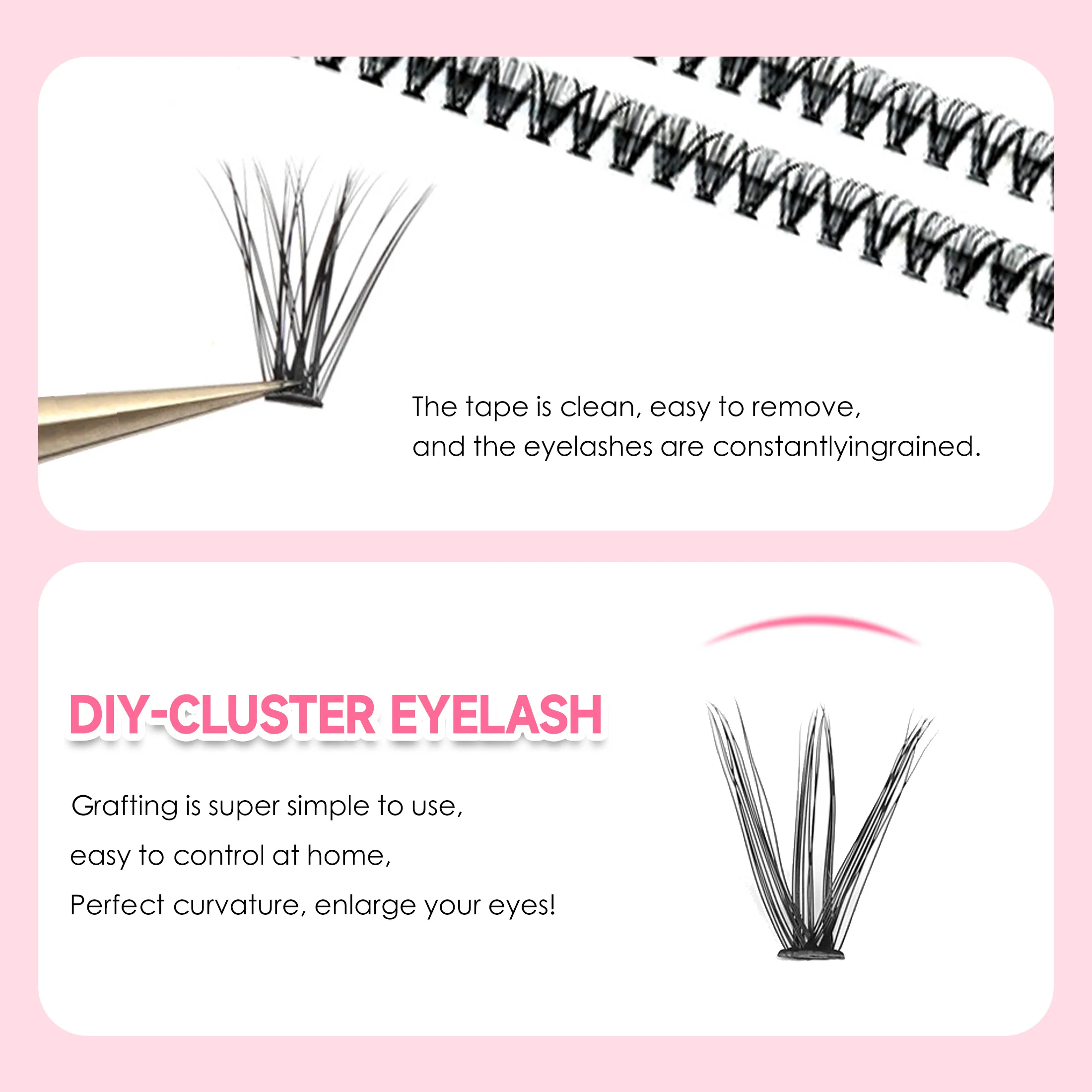 DIYまつげエクステキット,200個,クラスター,接着剤とシ - Eyelash Extension Remover At Home のレビューと価格