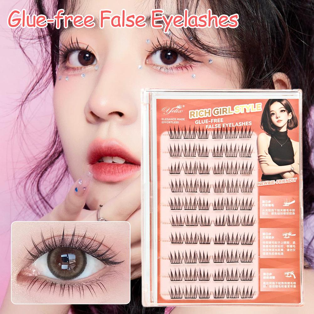 韓国製接着剤不要つけまつげ DIY 自己粘着クラスタまつげ  - Eyelash Extension Korea のレビューと価格