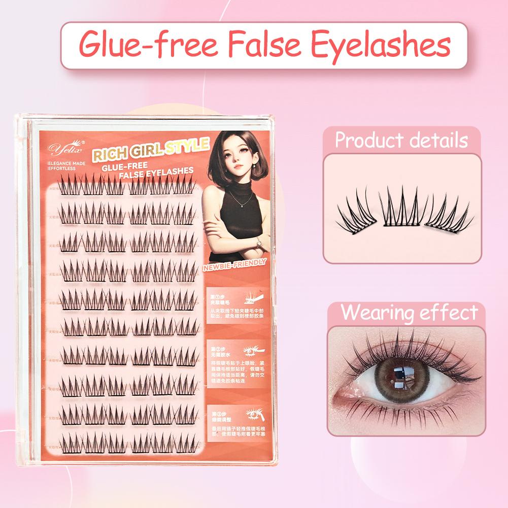 韓国製接着剤不要つけまつげ DIY 自己粘着クラスタまつげ  - Eyelash Extension Korea のレビューと価格