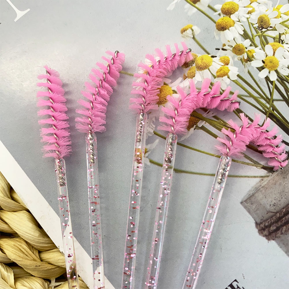50/100/300/500 個スプーリーマスカラワンド眉毛 - Eyelash Extension Eyeliner のレビューと価格
