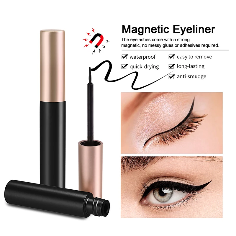 1/2 個黒磁気アイライナー接着剤つけまつげエクステンション - Eyelash Extension Eyeliner のレビューと価格