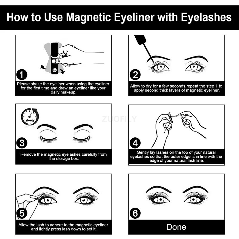 1/2 個黒磁気アイライナー接着剤つけまつげエクステンション - Eyelash Extension Eyeliner のレビューと価格